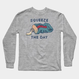 Squeeze The Day - 8Bit Pixel Art Long Sleeve T-Shirt